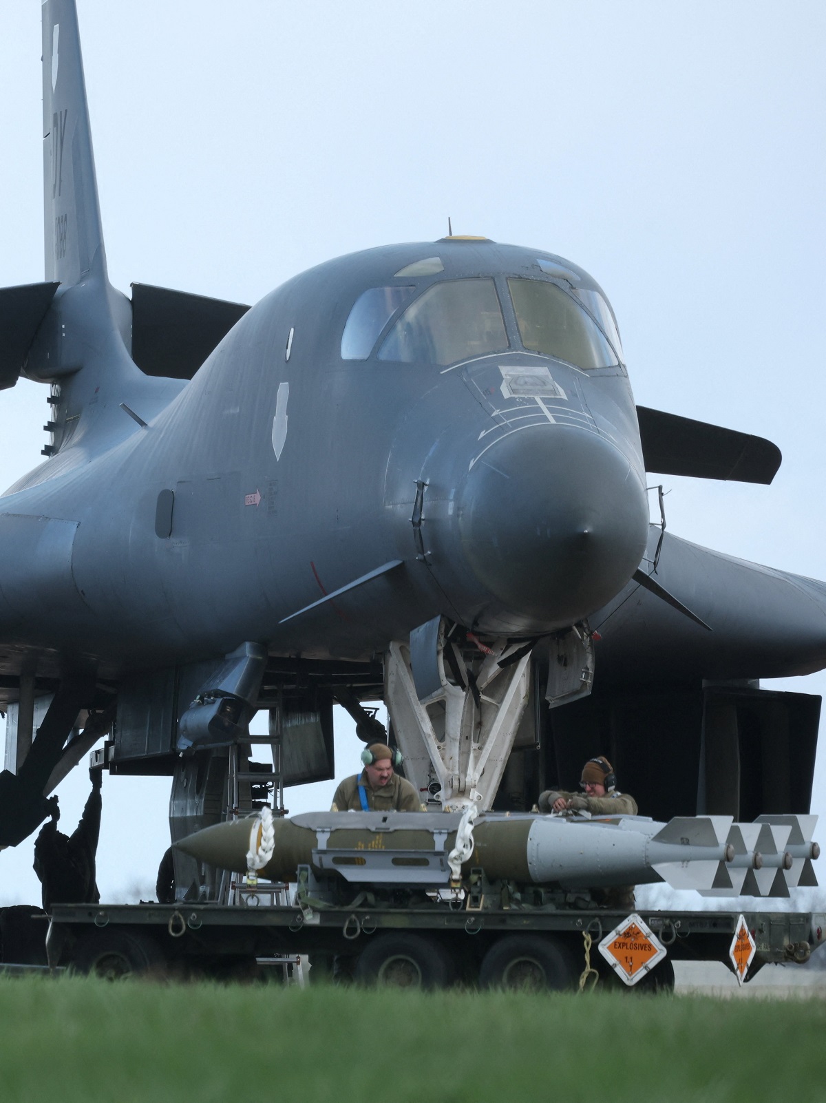 RAF Fairford airbase, amid the U.S.–Israeli conflict with Iran U.S. Airforce (USAF) personnel work on munitions by a USAF B-1B bomber, at RAF Fairford airbase, which is used by USAF personnel, amid the U.S.–Israeli conflict with Iran, in Fairford, Gloucestershire, Britain, March 11, 2026. REUTERS/Phil Noble