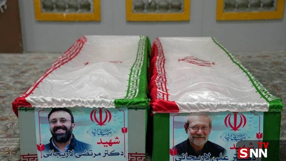 Τα φέρετρα του Αλί Λαριτζανί και του γιου του