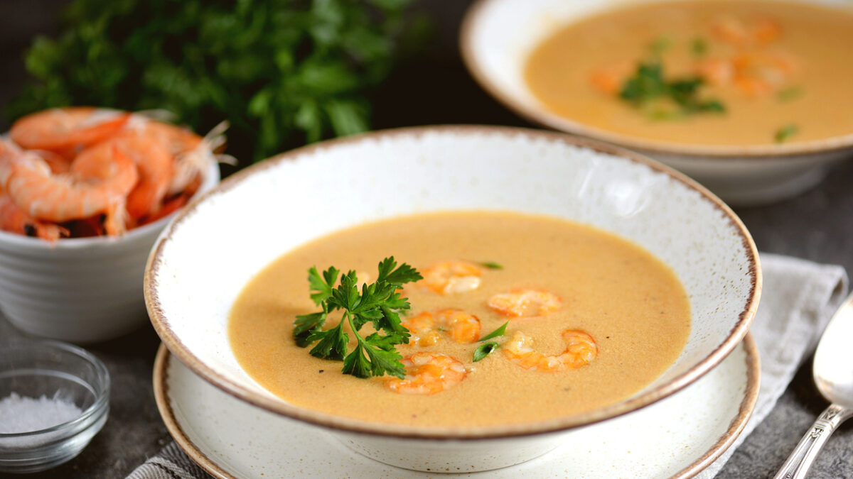 Γαριδόσουπα χωρίς λάδι