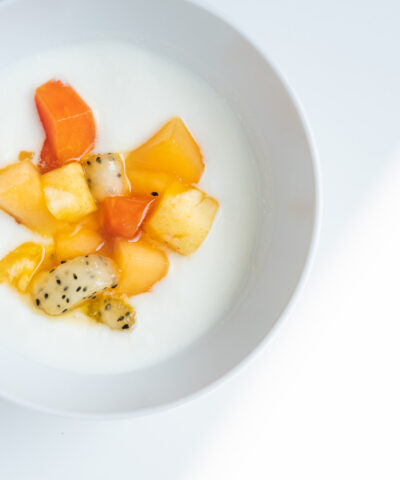 Κρέμα καρύδας με τροπικά φρούτα