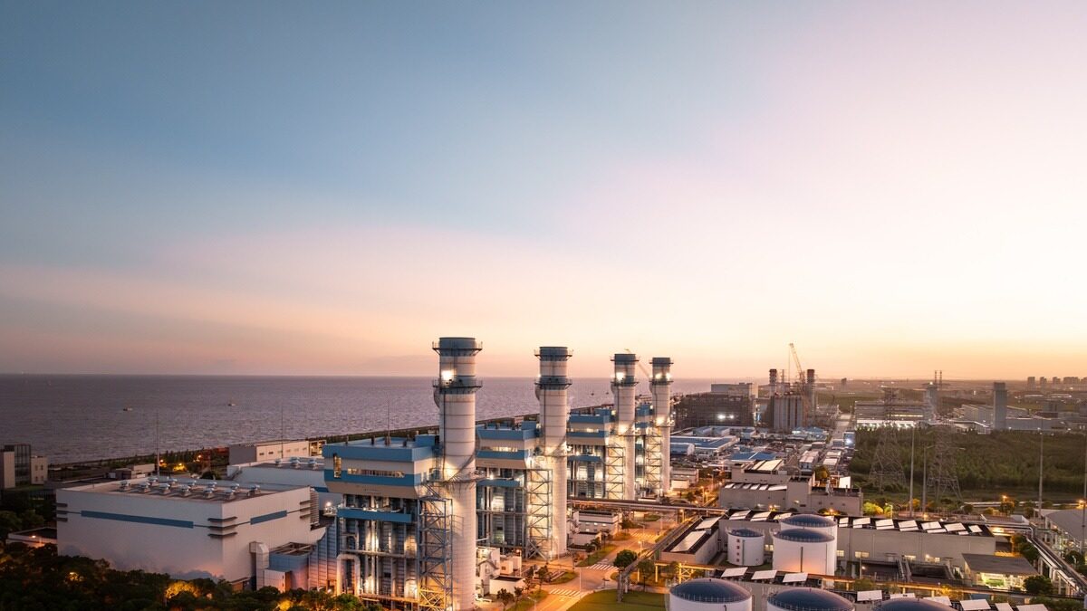 Aerial view of Natural Gas Combined Cycle Power Plant