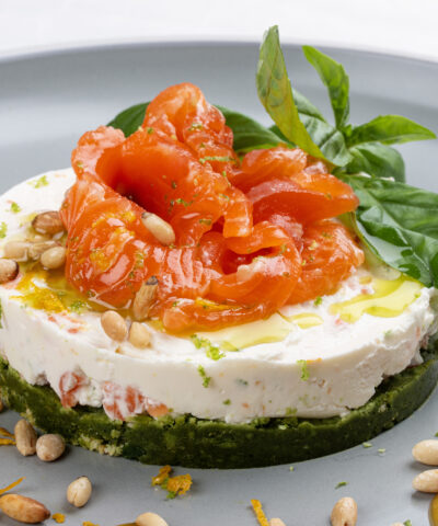 Αλμυρό cheesecake με σολομό