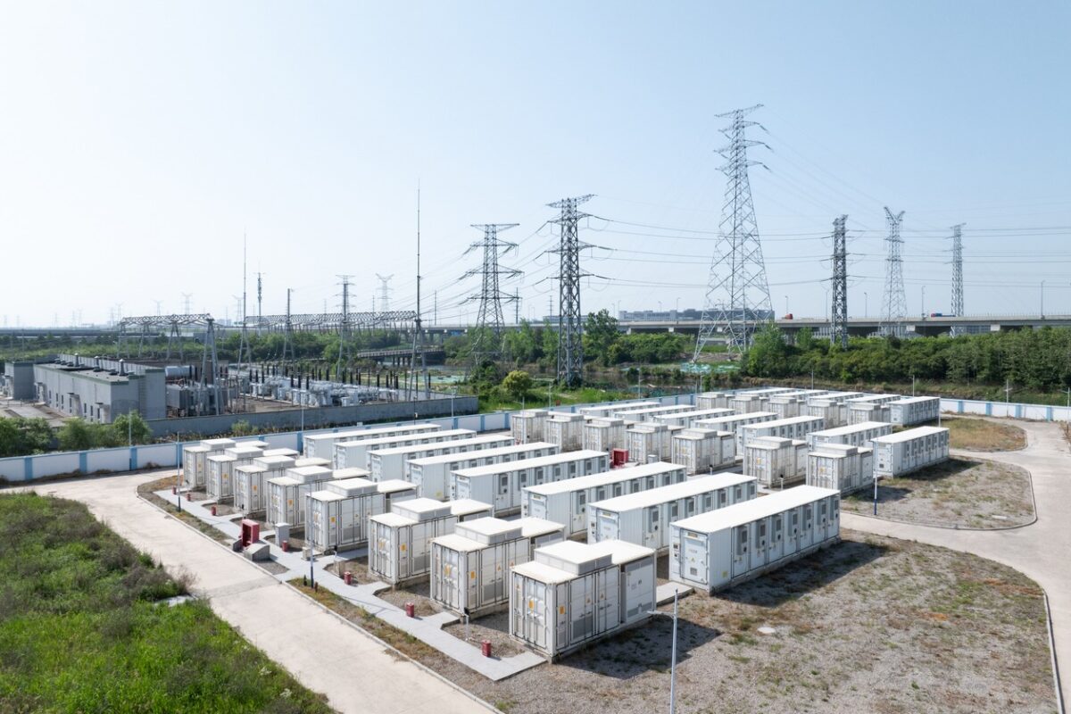 The energy storage batteries in the substation