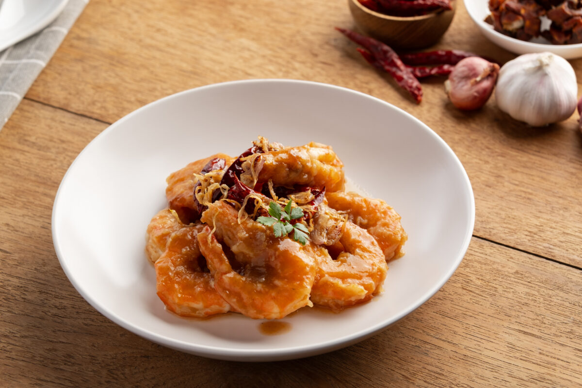 Συνταγή για ολόκληρες γαρίδες με σάλτσα