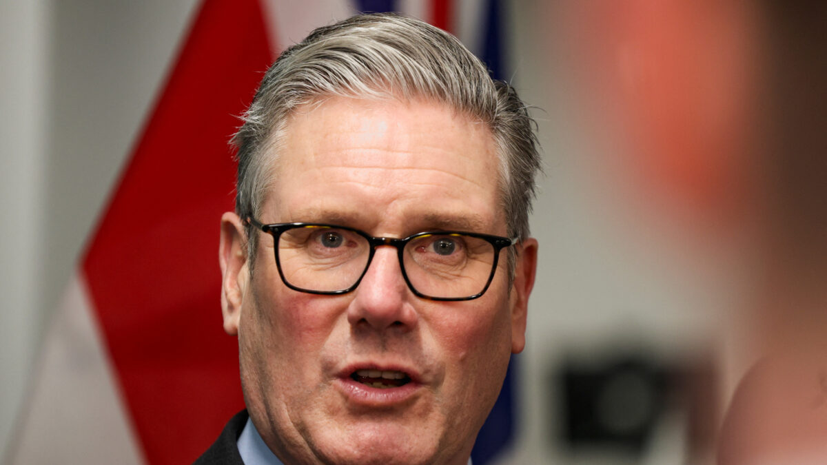 British Prime Minister Keir Starmer takes part in a meeting with the UK-Ireland Youth Forum Advisory Group, in Cork, Ireland, March 12, 2026. REUTERS/Cathal McNaughton/Pool