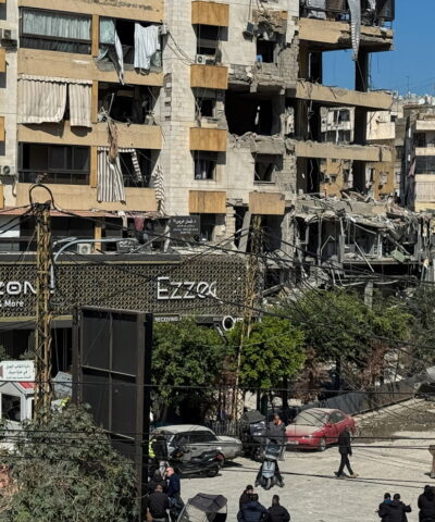 Κατεστραμμένη πολυκατοικία στο Λίβανο