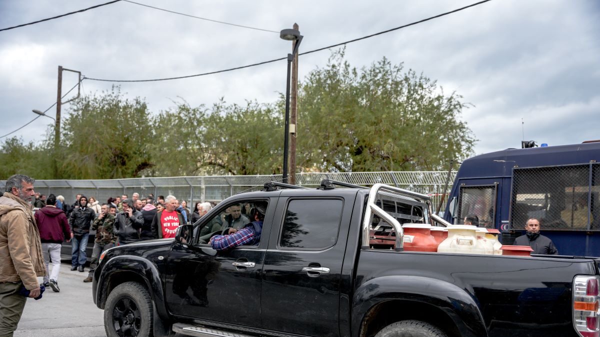 Διαμαρτυρία κτηνοτρόφων στη Λέσβο για τα κρούσματα αφθώδους πυρετού