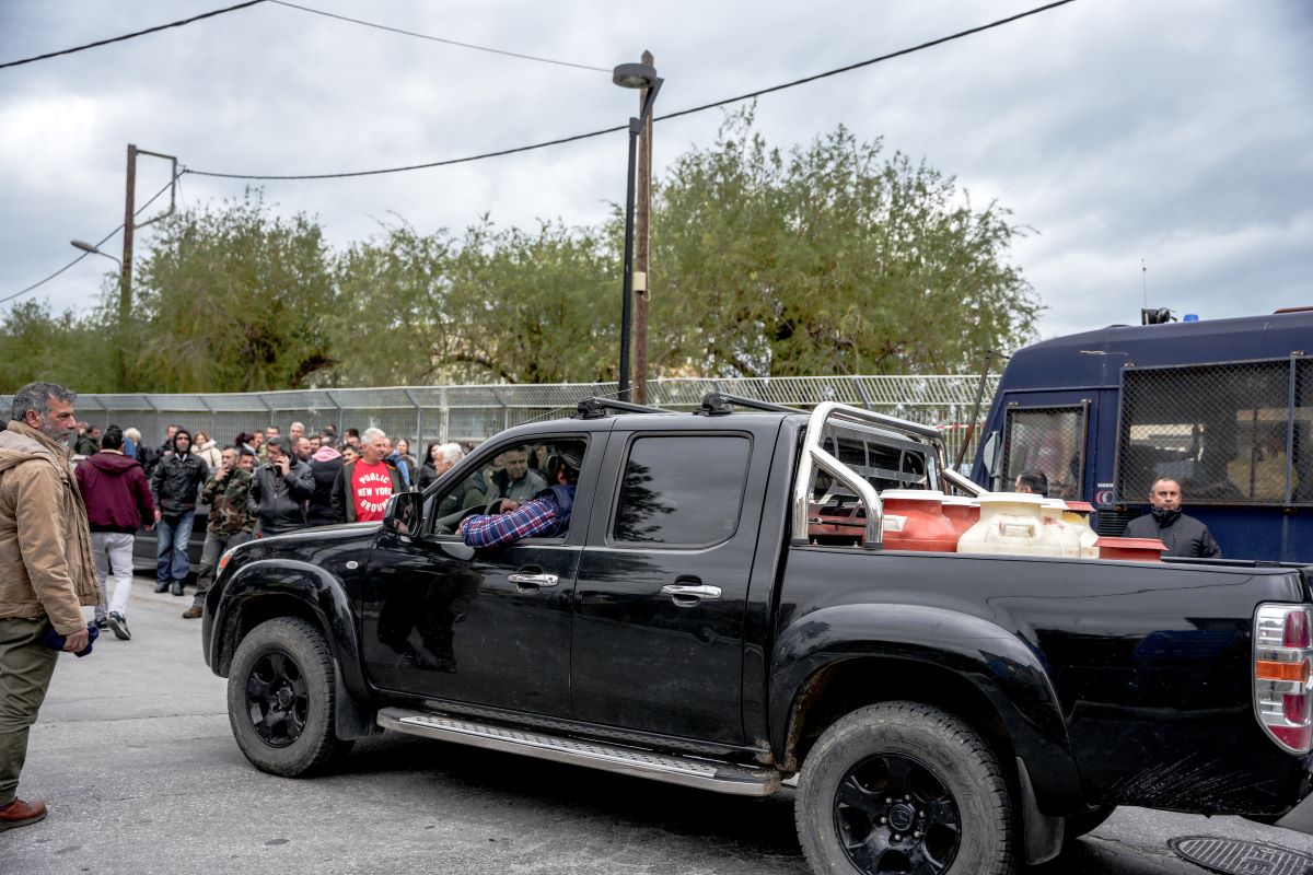 Διαμαρτυρία κτηνοτρόφων στη Λέσβο για τα κρούσματα αφθώδους πυρετού