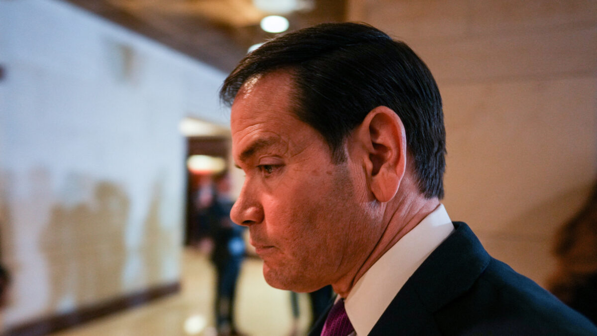 U.S. Secretary of State Marco Rubio walks on the day of a briefing for Congressional leaders on the situation in Iran, on Capitol Hill in Washington, D.C., U.S., March 2, 2026. REUTERS/Ken Cedeno