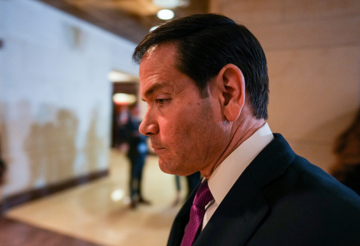U.S. Secretary of State Marco Rubio walks on the day of a briefing for Congressional leaders on the situation in Iran, on Capitol Hill in Washington, D.C., U.S., March 2, 2026. REUTERS/Ken Cedeno