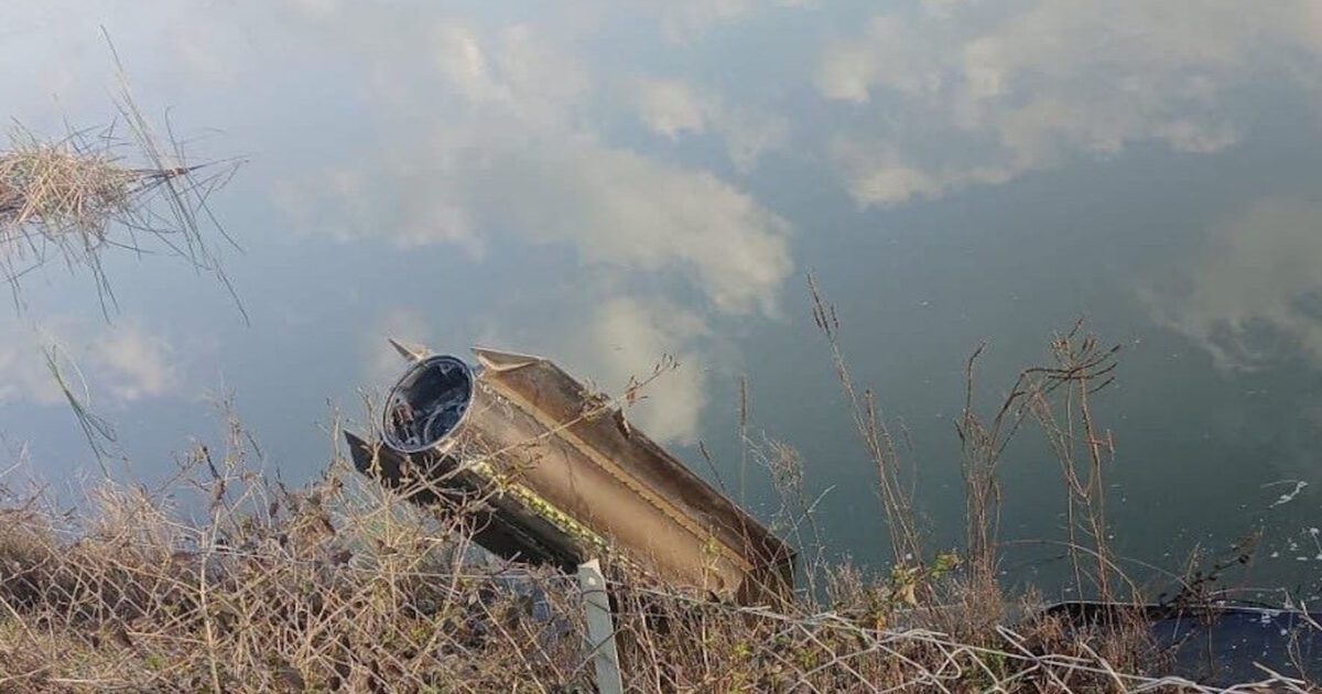 Συντρίμμια του βλήματος αναχαίτισης που κατέρριψε τον ιρανικό βαλλιστικό πύραυλο στην Τουρκία