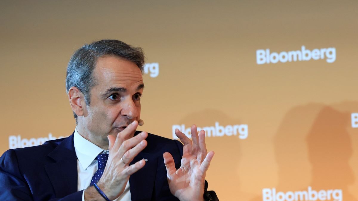 Ο Κυριάκος Μητσοτάκης στο συνέδριο του Bloomberg
