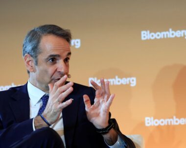 Ο Κυριάκος Μητσοτάκης στο συνέδριο του Bloomberg