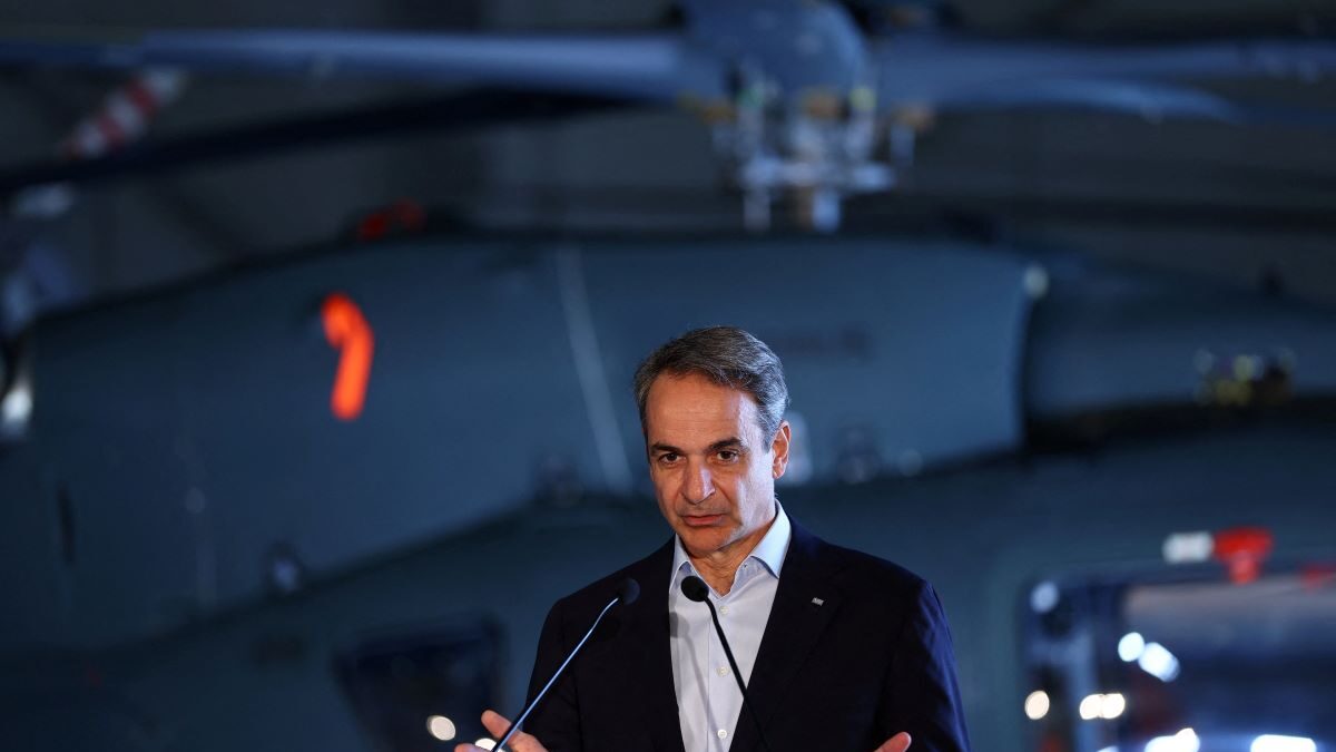 Ο Κυριάκος Μητσοτάκης στην τριμερή στην Κύπρο