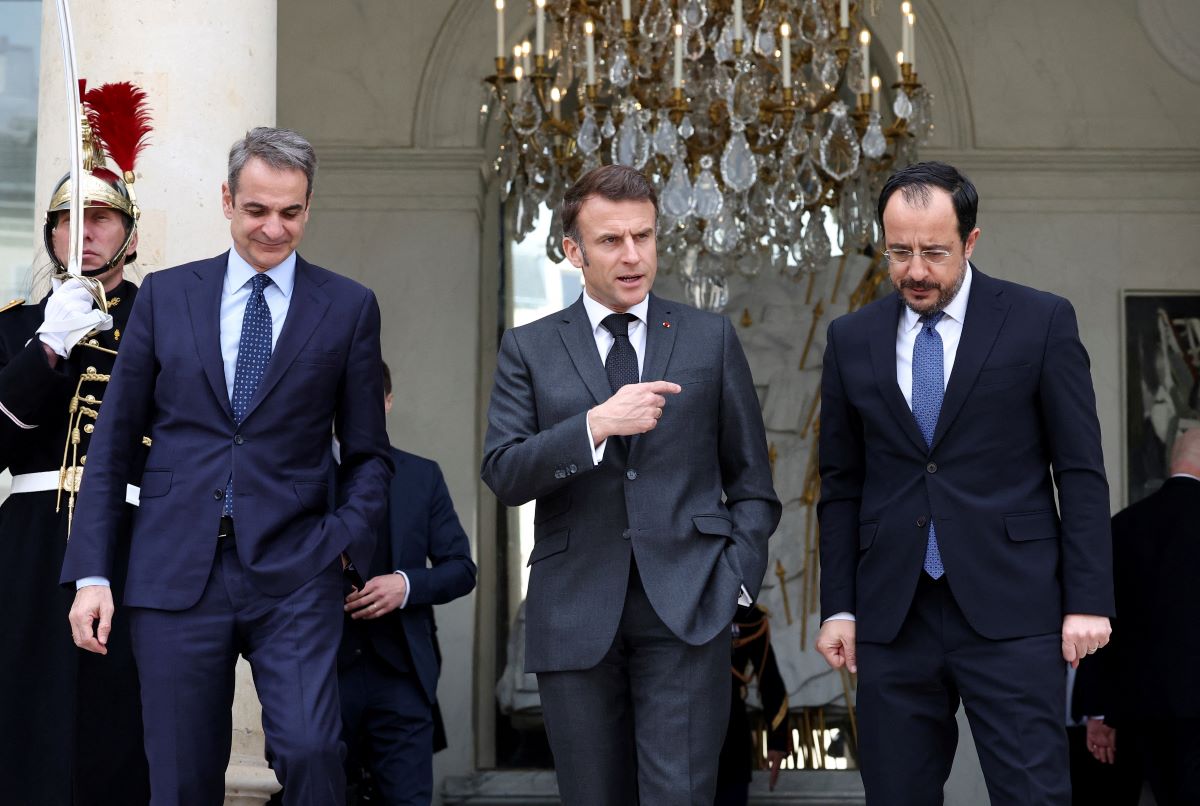 Κυριάκος Μητσοτάκης, Εμανουέλ Μακρόν και Νίκος Χριστοδουλίδης