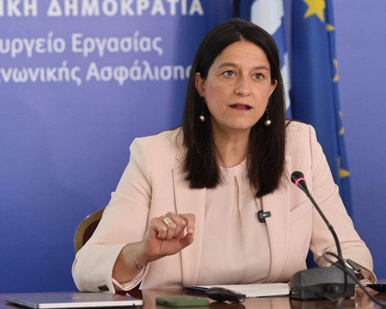 Η υπουργός Εργασίας και Κοινωνικής Ασφάλισης, Νίκη Κεραμέως (ΓΙΑΝΝΗΣ ΠΑΝΑΓΟΠΟΥΛΟΣ