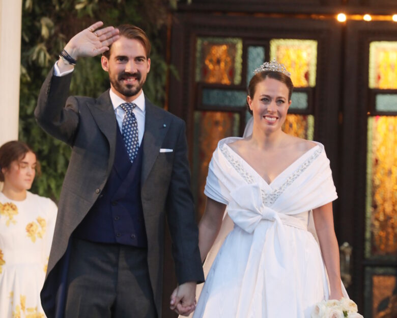 Η Νίνα Φλορ και ο Φίλιππος Ντε Γκρες την ημέρα του γάμου τους