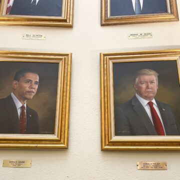 Τα πορτρέτα του Ομπάμα και του Τραμπ