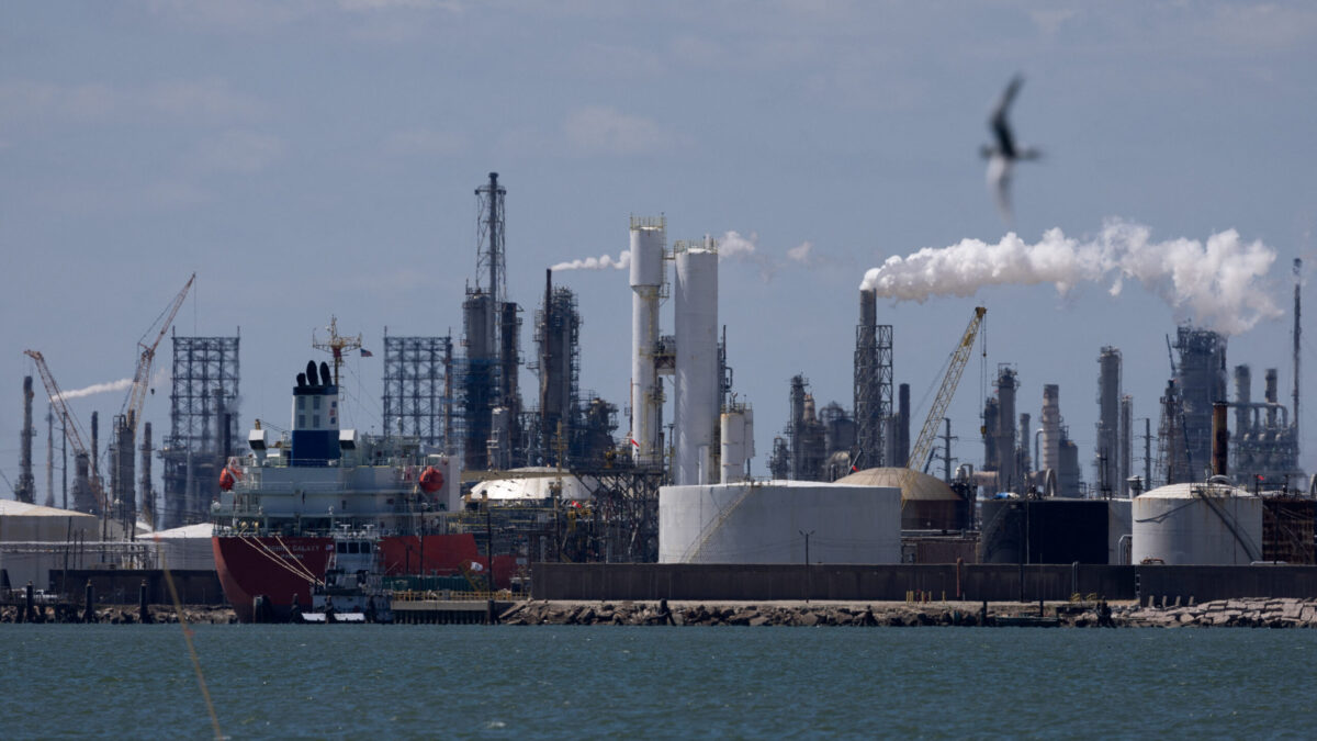 The Rishiri Galaxy, an oil and chemical tanker sailing under the flag of Panama, is docked at the Texas City docks next to the Marathon Galveston Bay Refinery shortly after U.S. President Donald Trump announced a 60-day waiver of the Jones Act shipping law, in Texas City, Texas, U.S. March 18, 2026.