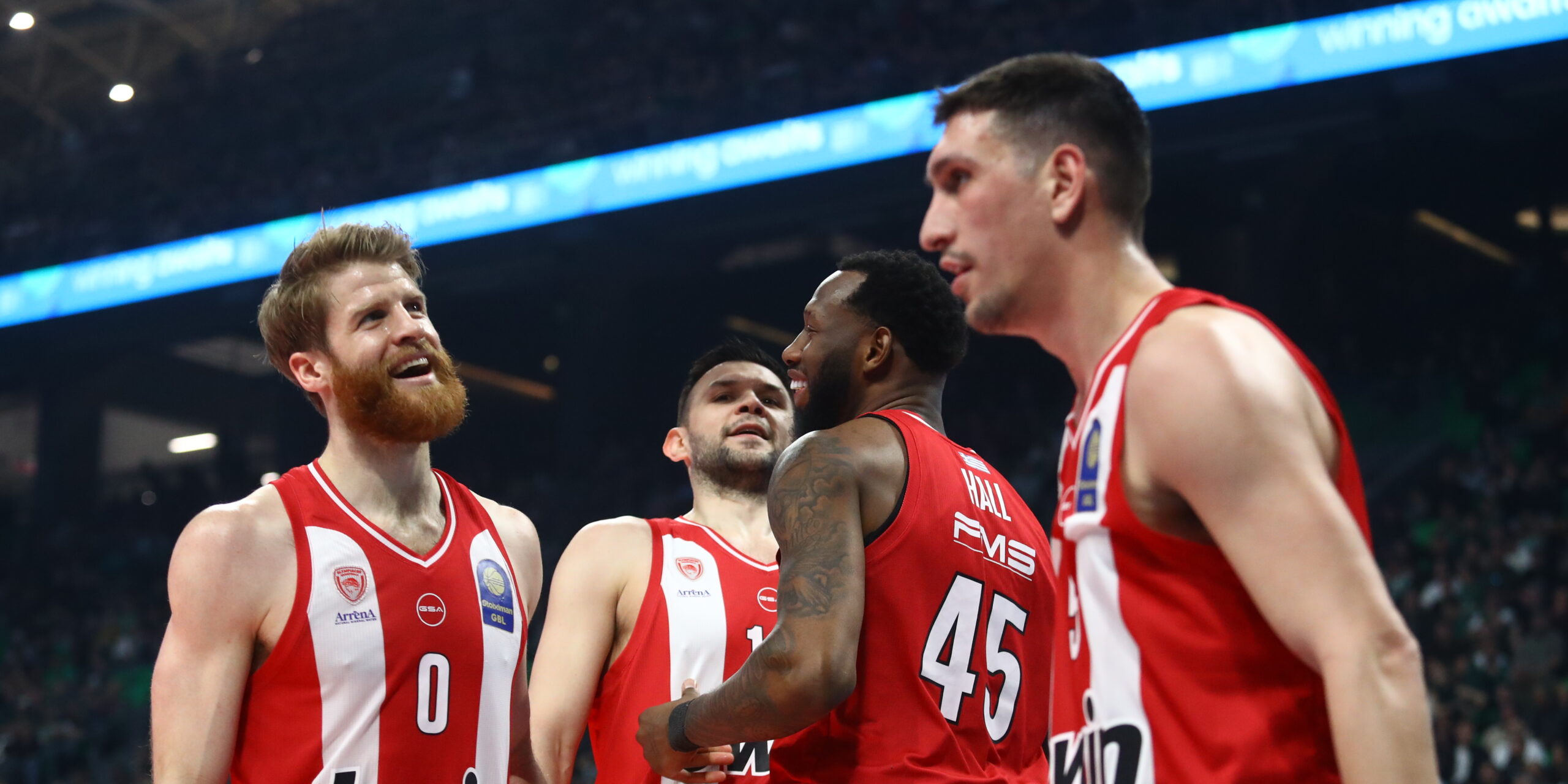 Οι παίκτες του Ολυμπιακού στο T- Center