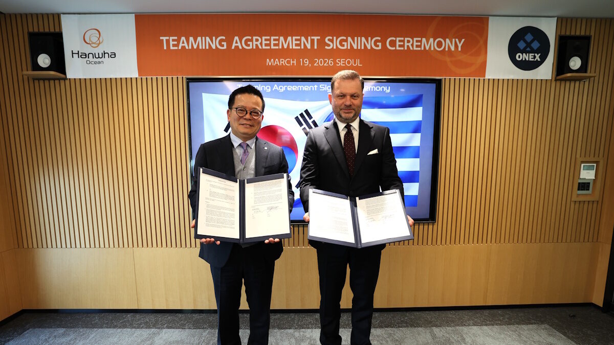 Στρατηγική συμφωνία ONEX και Hanwha Ocean για ναυπηγική συνεργασία με επίκεντρο την Ελλάδα