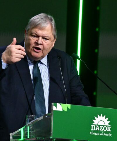 Ο Ευάγγελος Βενιζέλος στο συνέδριο του ΠΑΣΟΚ