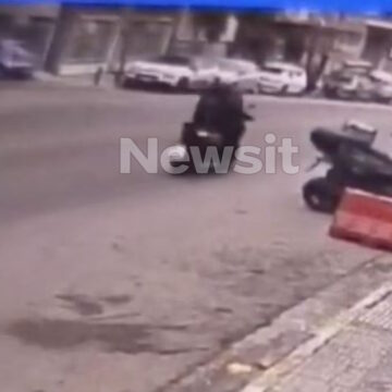 Η στιγμή της καταδίωξης στα Πατήσια