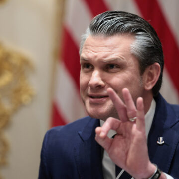 U.S. Defense Secretary Pete Hegseth speaks during a cabinet meeting at the White House in Washington, D.C., U.S., March 26, 2026. REUTERS/Evelyn Hockstein