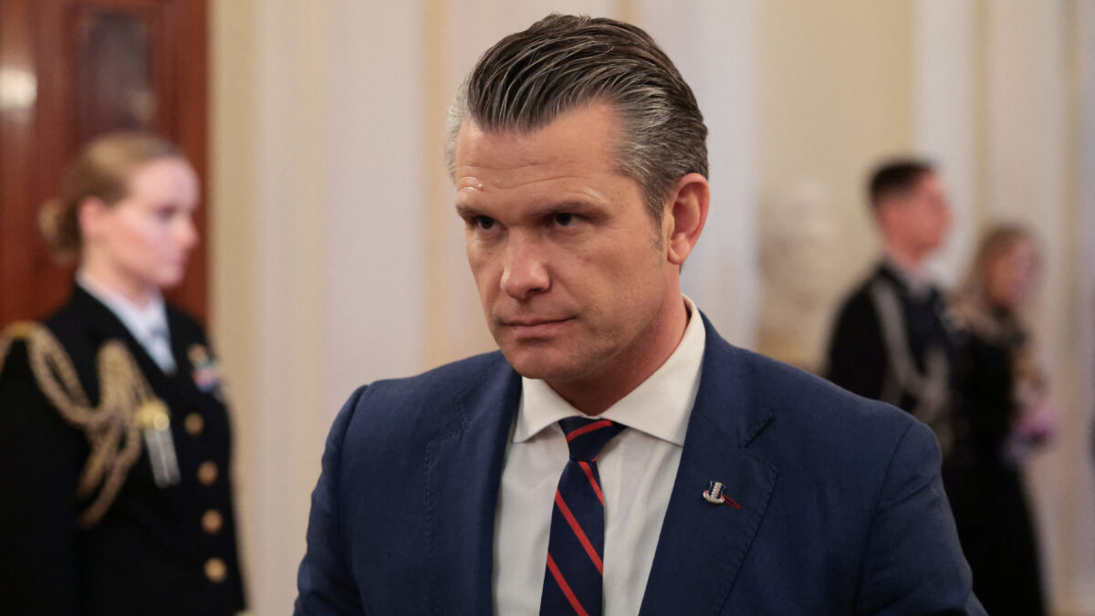 U.S. Secretary of Defense Pete Hegseth looks on ahead of a Medal of Honor ceremony at the White House in Washington, D.C., U.S., March 2, 2026. REUTERS/Jonathan Ernst