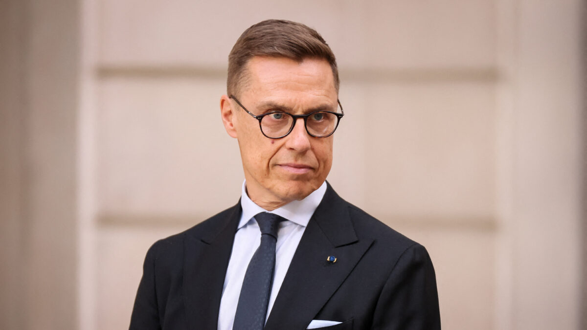 Finland's President Alexander Stubb attends a joint press conference with French President Emmanuel Macron (not pictured) at the Elysee Palace in Paris, France, February 23, 2026. Thomas Padilla/Pool via REUTERS