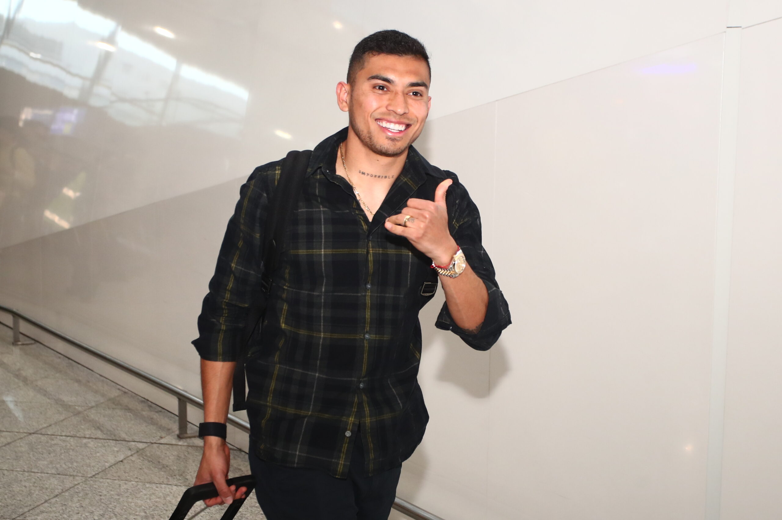 Ο Πινέδα στο αεροδρόμιο