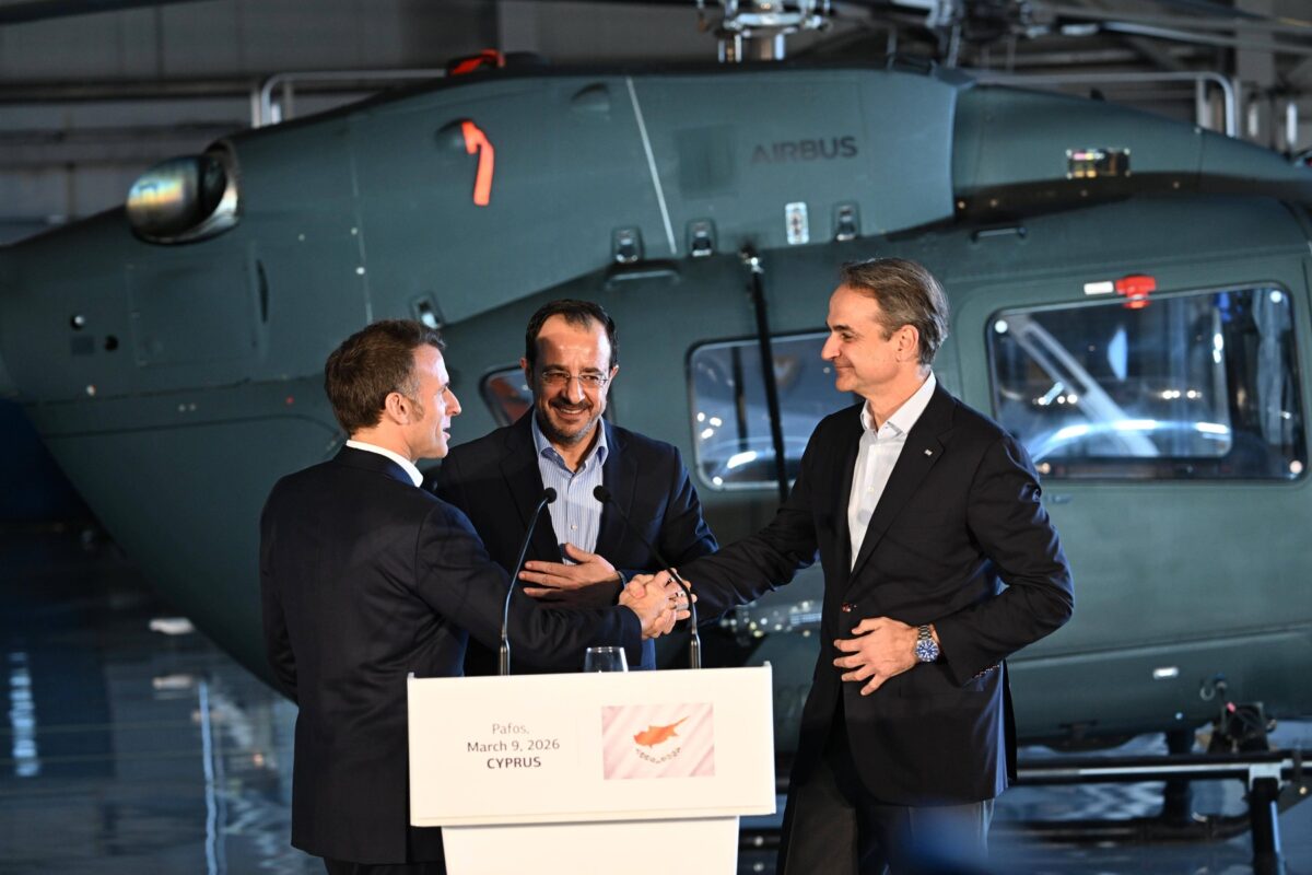 Μακρόν, Χριστοδουλίδης και Μητσοτάκης