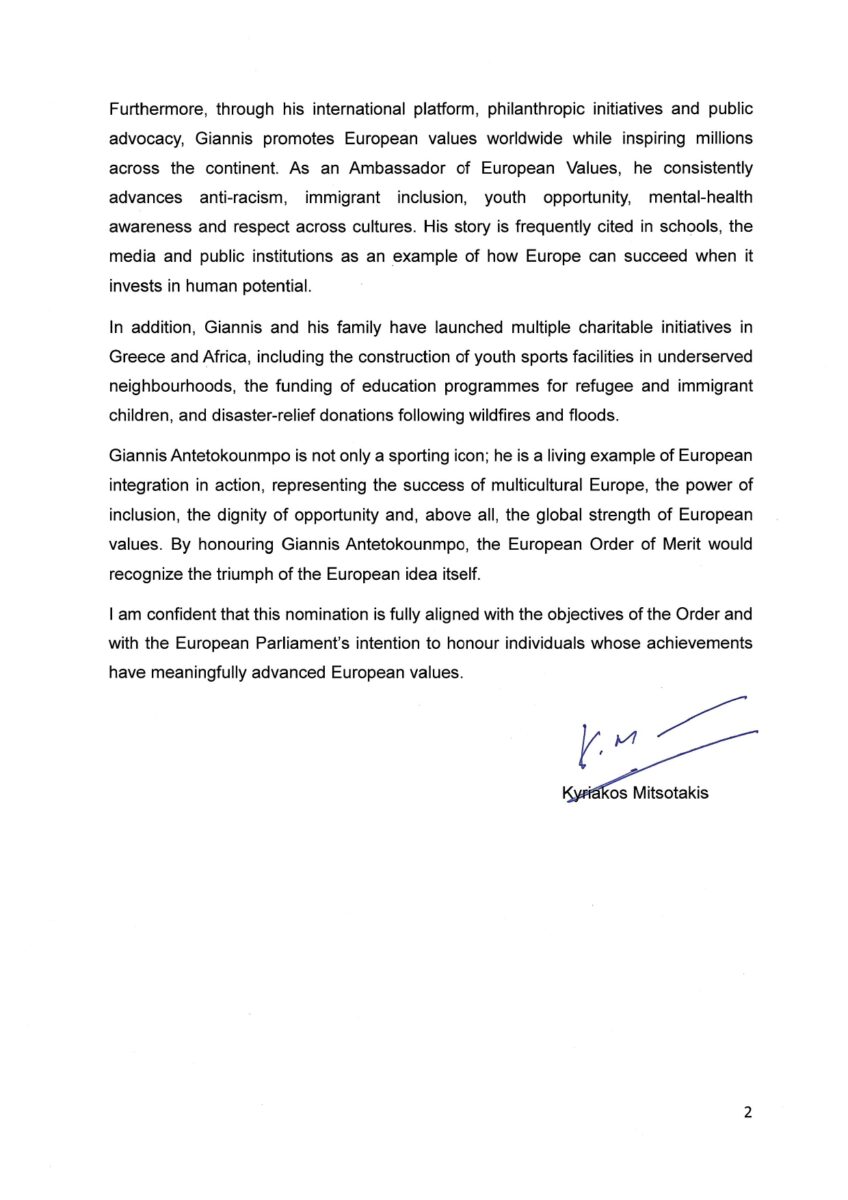 roberta metsola order of merit page