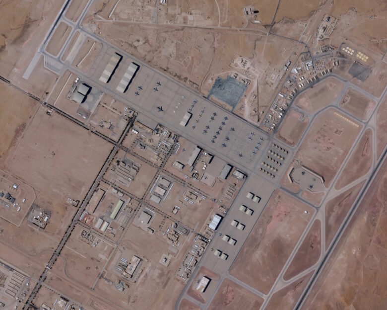 Δορυφορική φωτογραφία της αεροπορικής βάσης «Prince Sultan» στη Σαουδική Αραβία