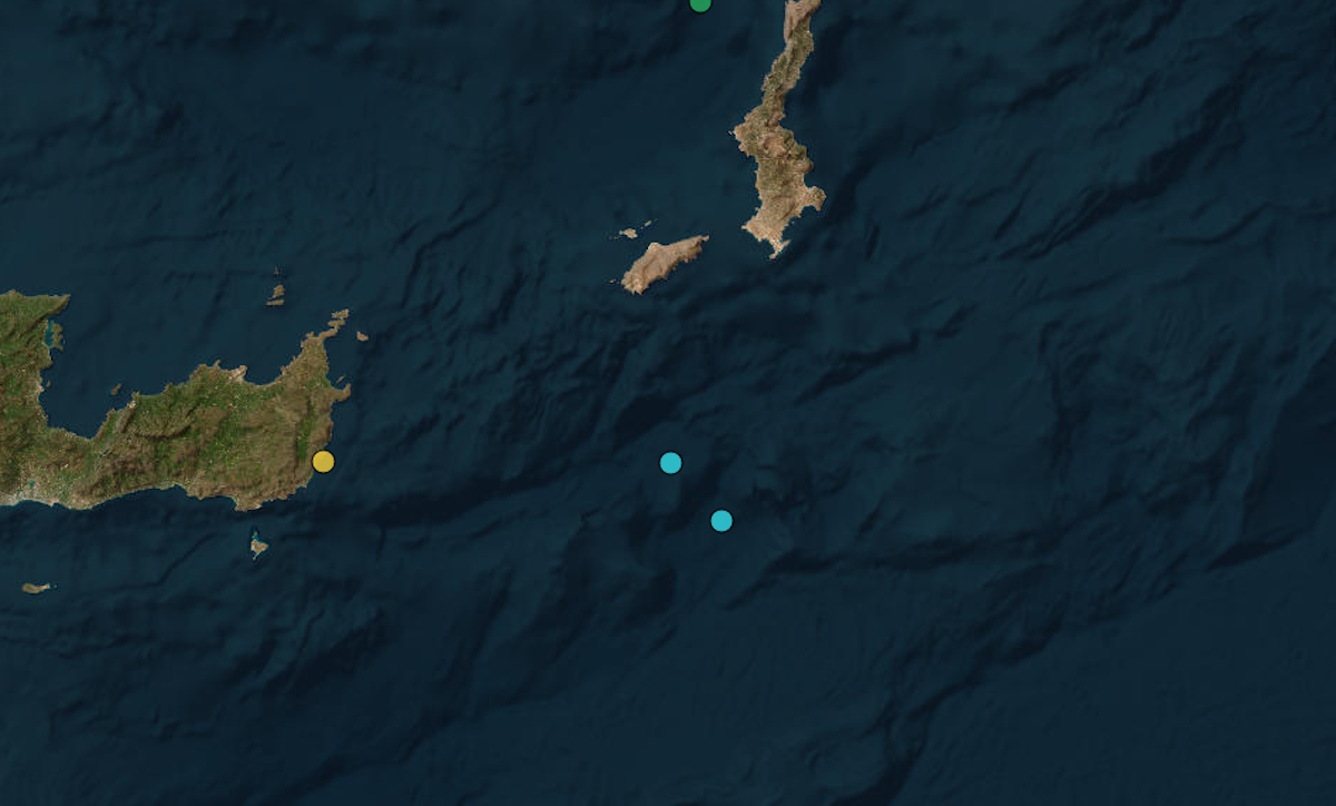 Σεισμός 3,3 Ρίχτερ μεταξύ Κάσου και Κρήτης