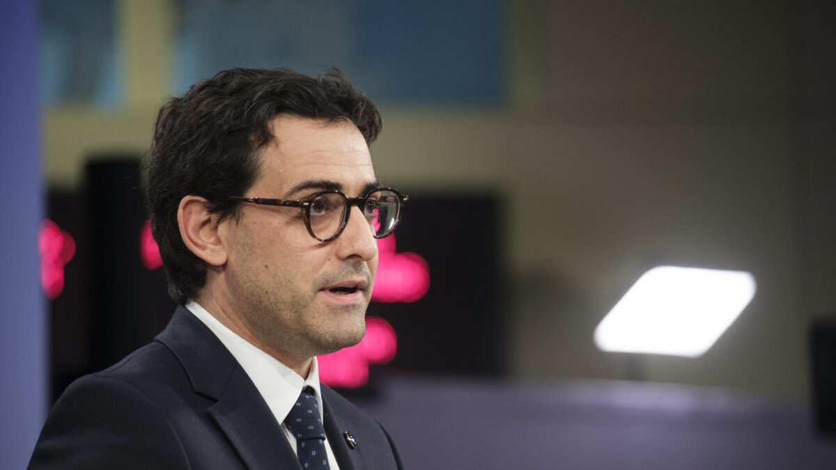 29 January 2025, Belgium, Br'ssel: (120927) -- BRUSSELS, January 29, 2025 -- EU Commissioner for Prosperity and Industrial Strategy Stephane Sejourne is talking to media during the Read-out of the EU Commission College meeting in the Berlaymont, the EU Commission headquarters on January 29, 2025 in Brussels, Belgium. Today, the Commission presents the Competitiveness Compass, the first major initiative of this mandate providing a strategic and clear framework to steer the Commission's work. The Compass sets a path for Europe to become the place where future technologies, services, and clean products are invented, manufactured, and put on the market, while being the first continent to become climate neutral. Photo by: Thierry Monasse/picture-alliance/dpa/AP Images