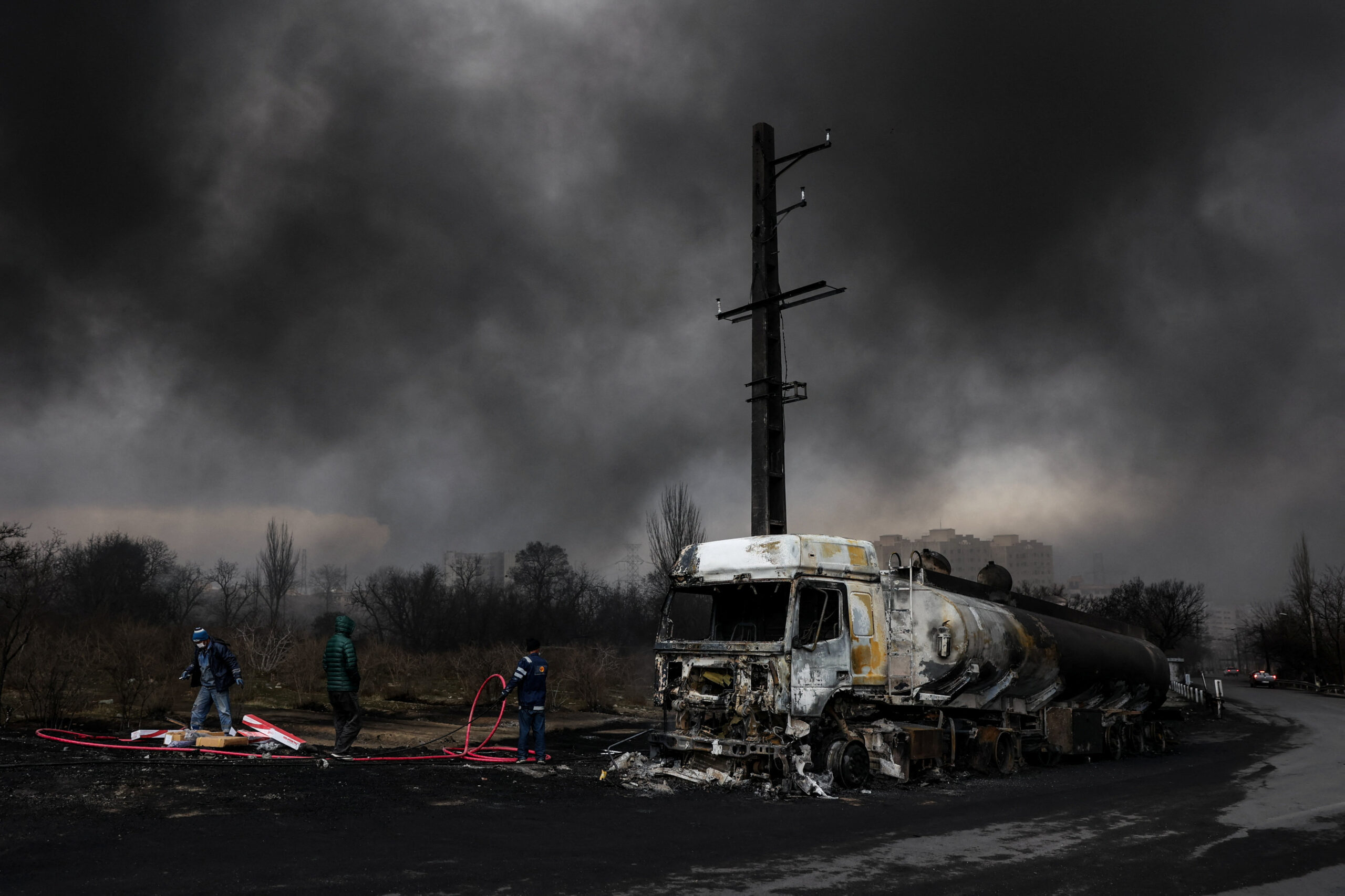 Smoke rises after a reported strike on Shahran fuel tanks, amid the U.S.-Israeli conflict with Iran, in Tehran Majid Asgaripour/WANA (West Asia News Agency) via REUTERS