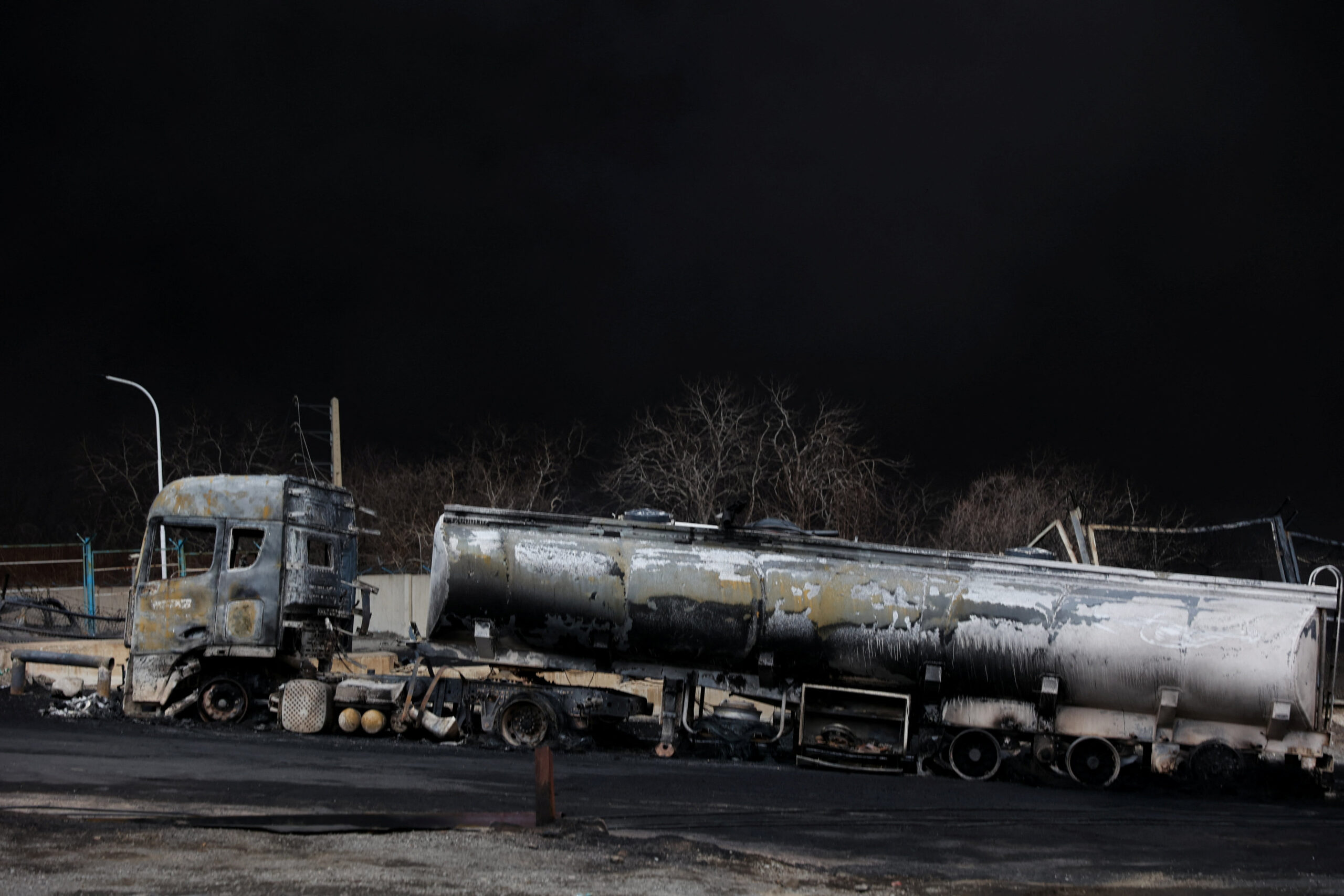 Smoke rises after a reported strike on Shahran fuel tanks, amid the U.S.-Israeli conflict with Iran, in Tehran Majid Asgaripour/WANA (West Asia News