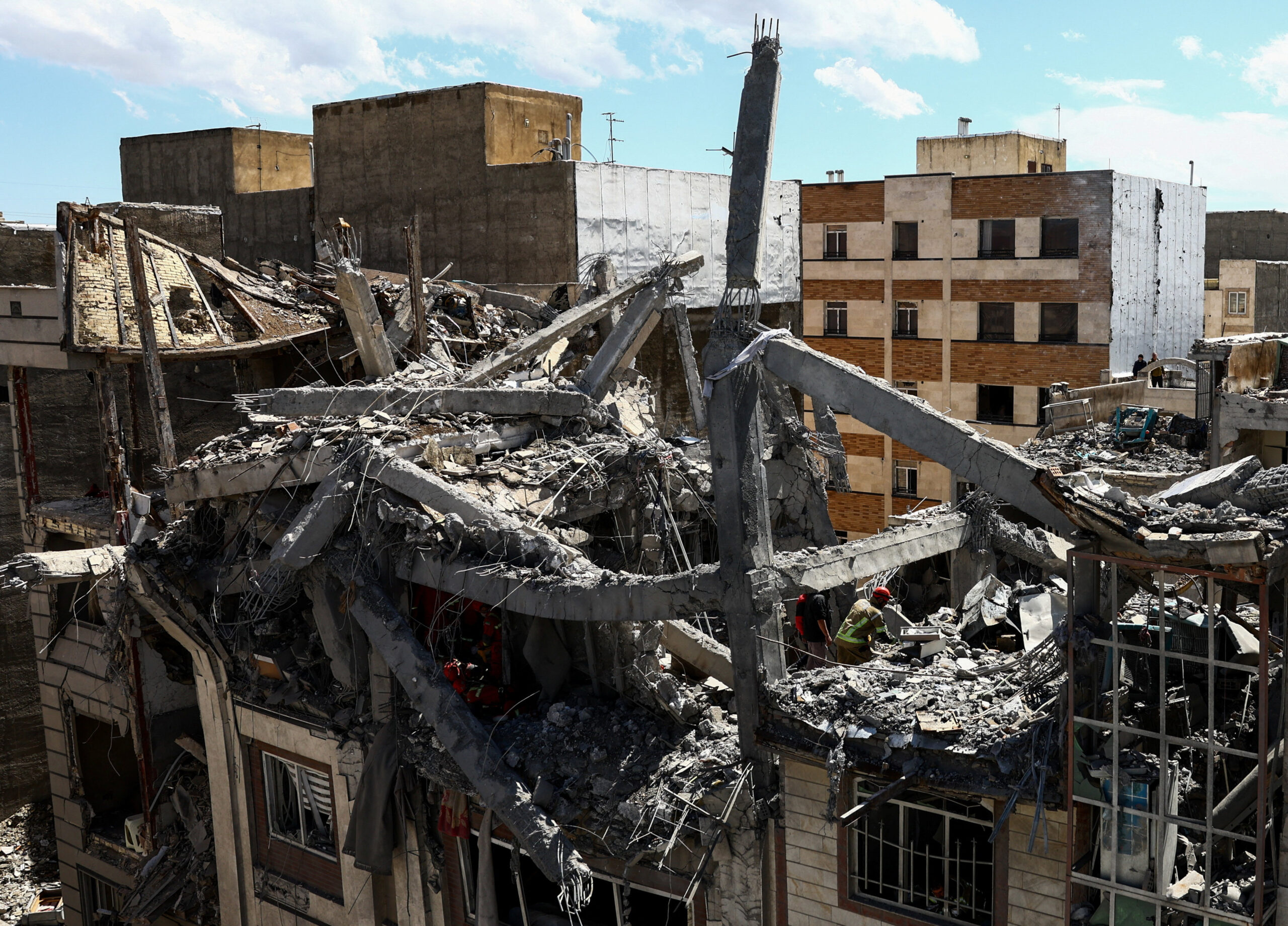 Aftermath of a strike on a residential building in Tehran A view of a residential building damaged by a strike, amid the U.S.-Israeli conflict with Iran, in Tehran, Iran, March 27, 2026. Majid Asgaripour/WANA (West Asia News Agency) via REUTERS ATTENTION EDITORS - THIS PICTURE WAS PROVIDED BY A THIRD PARTY TPX IMAGES OF THE DAY