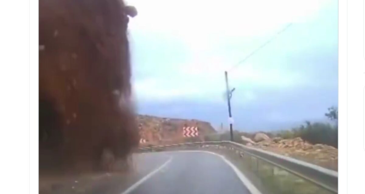 Τουρκία: Βίντεο με τεράστια κατολίσθηση να «πλακώνει» αυτοκίνητο – Σώος ο οδηγός