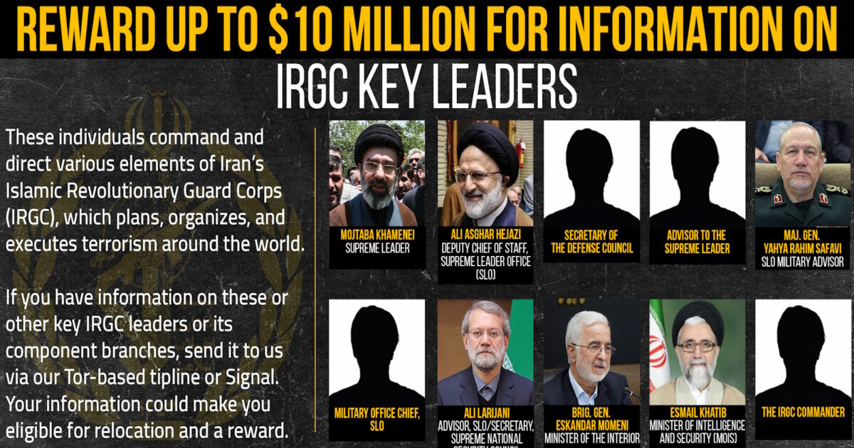 Το γράφημα των ΗΠΑ για τους Ιρανούς ηγέτες που «επικήρυξαν»