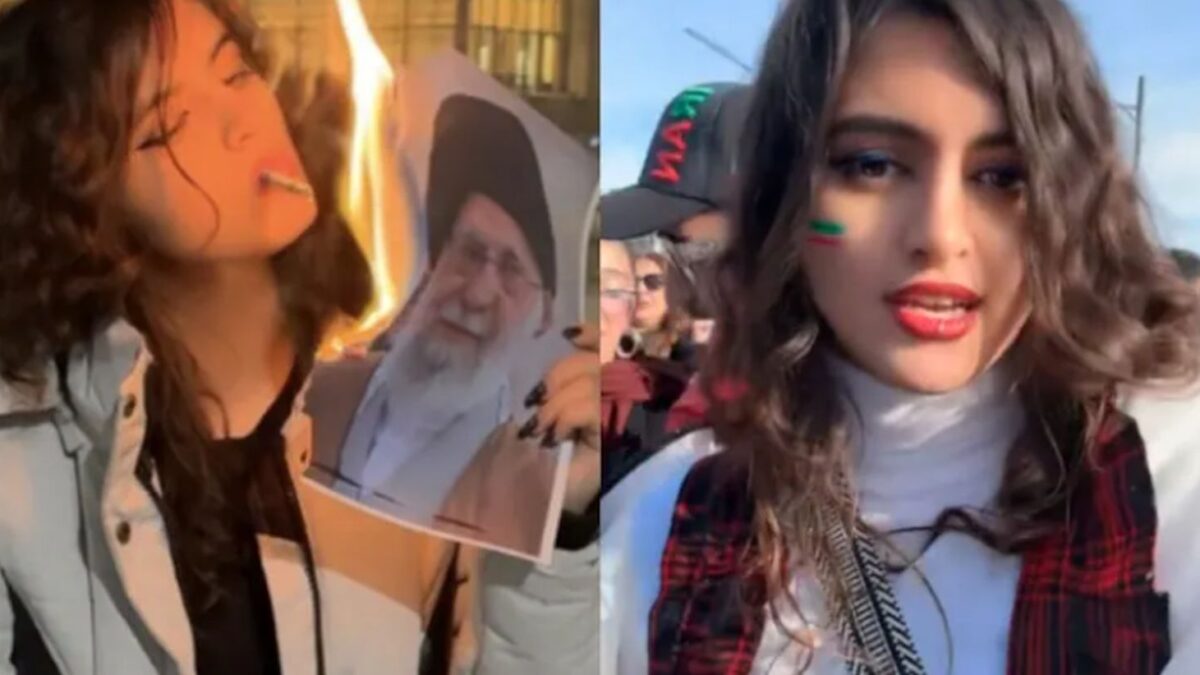 Η Ιρανή που άναψε τσιγάρο με φωτογραφία του Χαμενεΐ