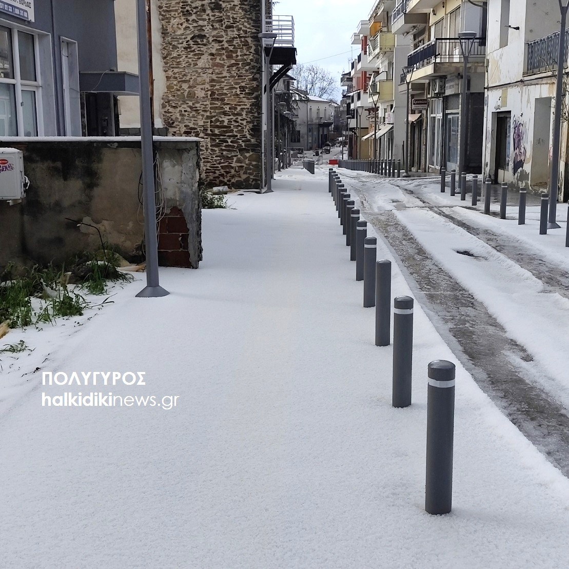 Πυκνό χαλάζι στη Χαλκιδική