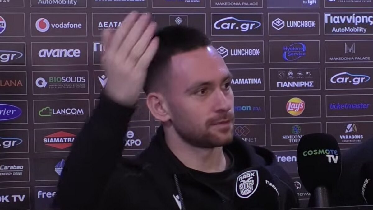 Ο Αντρίγια Ζίβκοβιτς σταμάτησε τις δηλώσεις για να προλάβει το λεωφορείο του ΠΑΟΚ