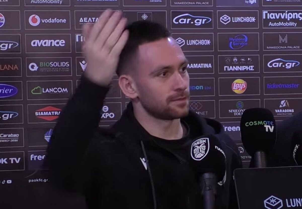 Ο Αντρίγια Ζίβκοβιτς σταμάτησε τις δηλώσεις για να προλάβει το λεωφορείο του ΠΑΟΚ