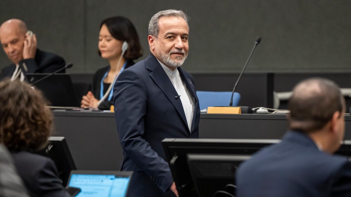 Iranian Foreign Minister Abbas Araghchi, arrives during the Conference on Disarmament, at the European headquarters of the United Nations in Geneva, Switzerland, Tuesday, Feb. 17, 2026. (Martial Trezzini/Keystone via AP)
