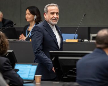 Iranian Foreign Minister Abbas Araghchi, arrives during the Conference on Disarmament, at the European headquarters of the United Nations in Geneva, Switzerland, Tuesday, Feb. 17, 2026. (Martial Trezzini/Keystone via AP)