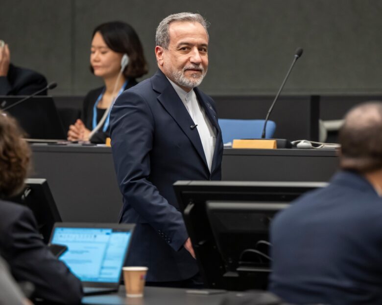 Iranian Foreign Minister Abbas Araghchi, arrives during the Conference on Disarmament, at the European headquarters of the United Nations in Geneva, Switzerland, Tuesday, Feb. 17, 2026. (Martial Trezzini/Keystone via AP)