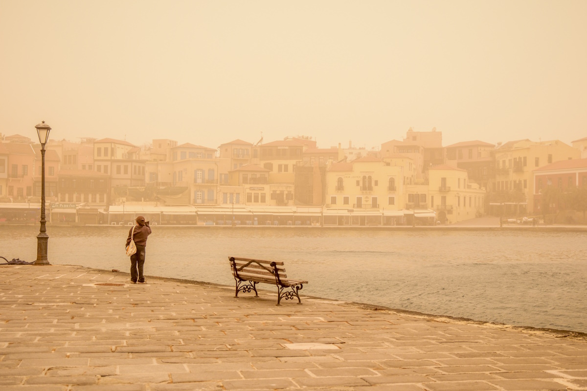 Αφρικανική σκόνη πάνω απο τα Χανιά