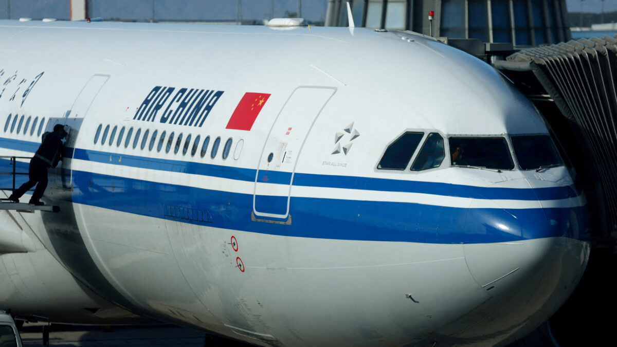 Αεροσκάφος της Air China στο Διεθνές Αεροδρόμιο του Πεκίνου